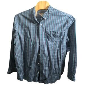 Duluth Trading Wrinkle Fighter Men's 2X Long Sleeve Gingham Print - Preowned